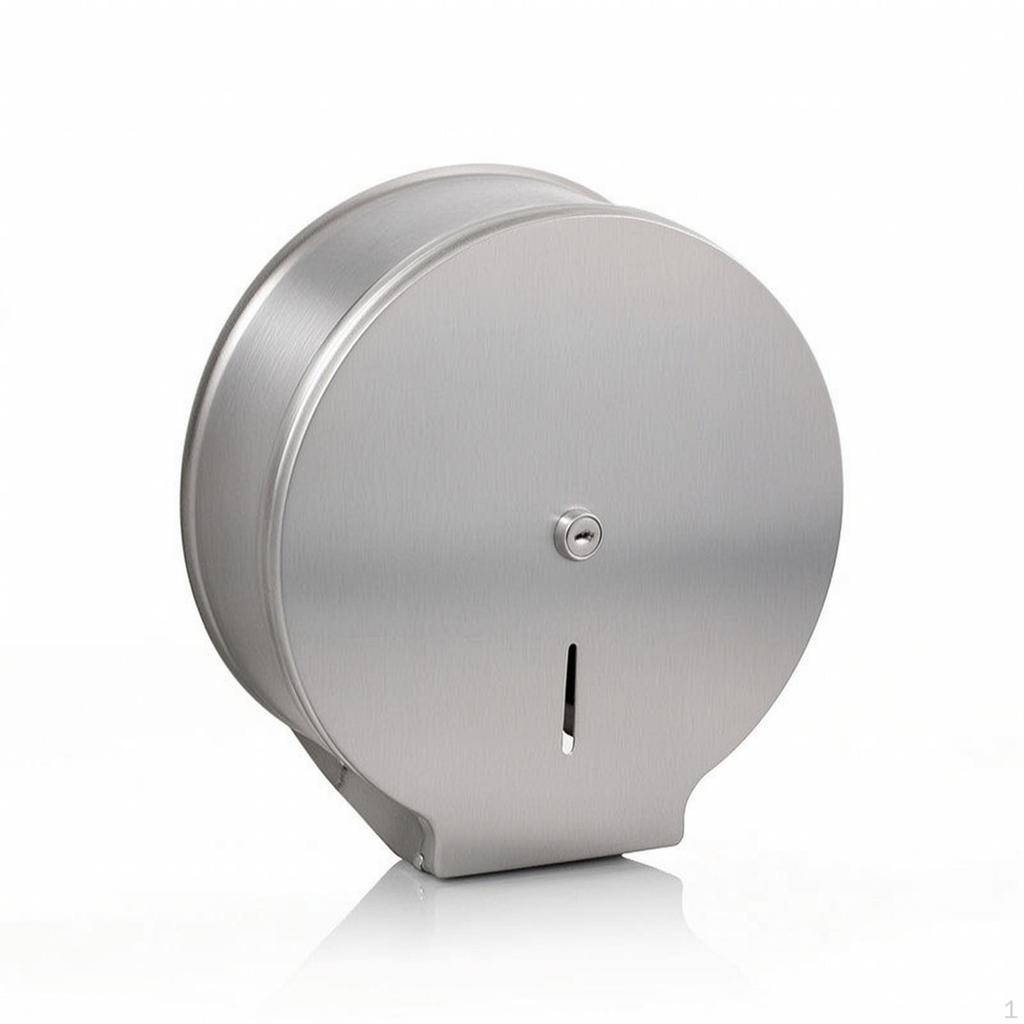 Toilet Paper Dispenser Stainless Steel WallMounted Lockable Roll Holder for