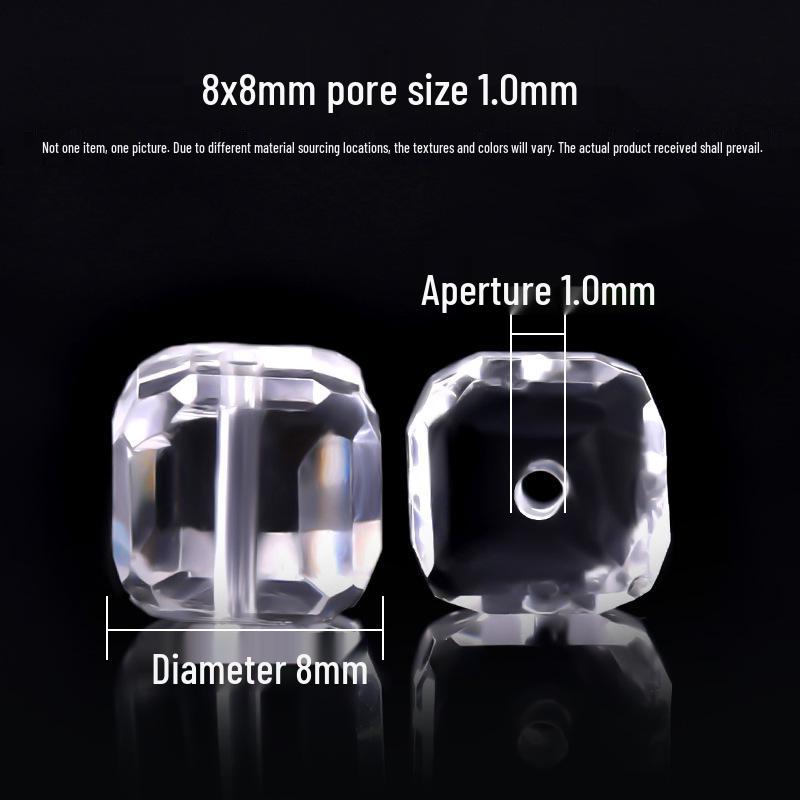 White Faceted Square Crystal Beads for DIY Handmade Bracelet or Necklace E18