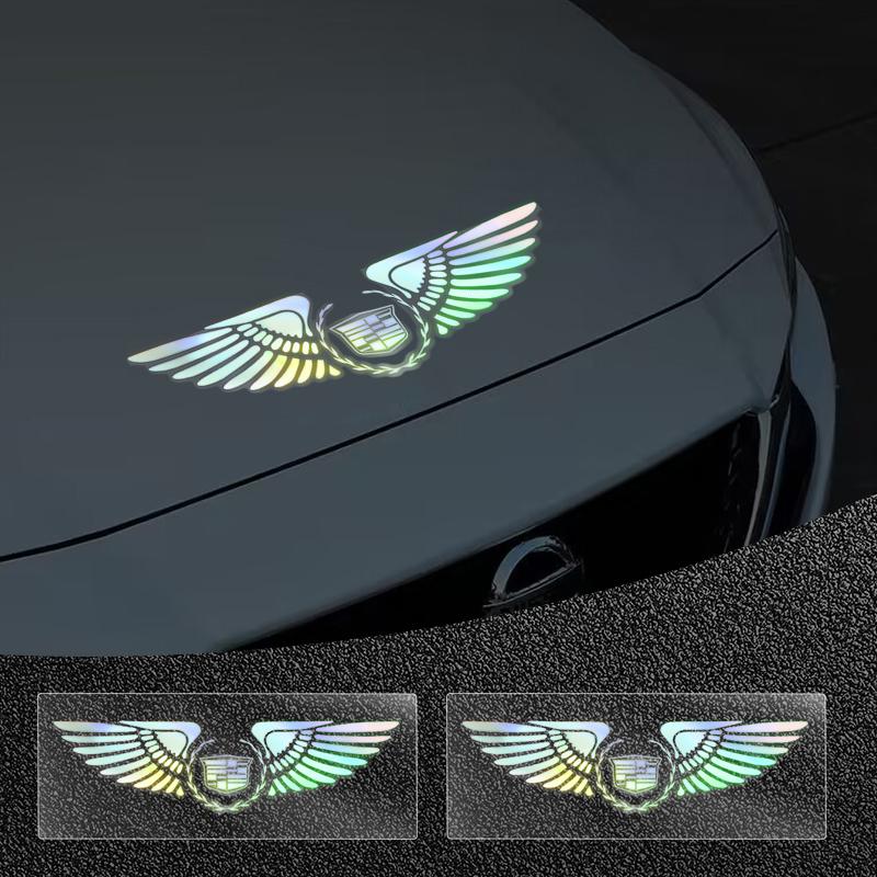 Car Logo Decorative Colorful Laser Reflective Waterproof Decals for Cadillac Seville XT4 CT4 CT5 ATS SLR STS EXT CTS Accessories