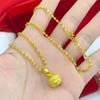 Gold Apple Pendant Necklace: Women's Luxury Creative Design Versatile Clavicle Chain Gift