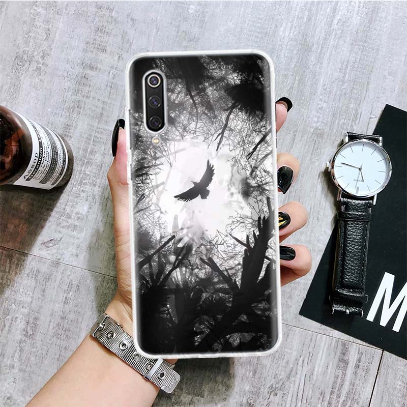 

Crow Raven Dark Skull Phone Case For Xiaomi Redmi Note 15 14 13 12S 12 Pro Plus 11S 11E 11 11T 10S 10 Art Soft Pattern Cover Red Redmi Note 13 Pro 5G