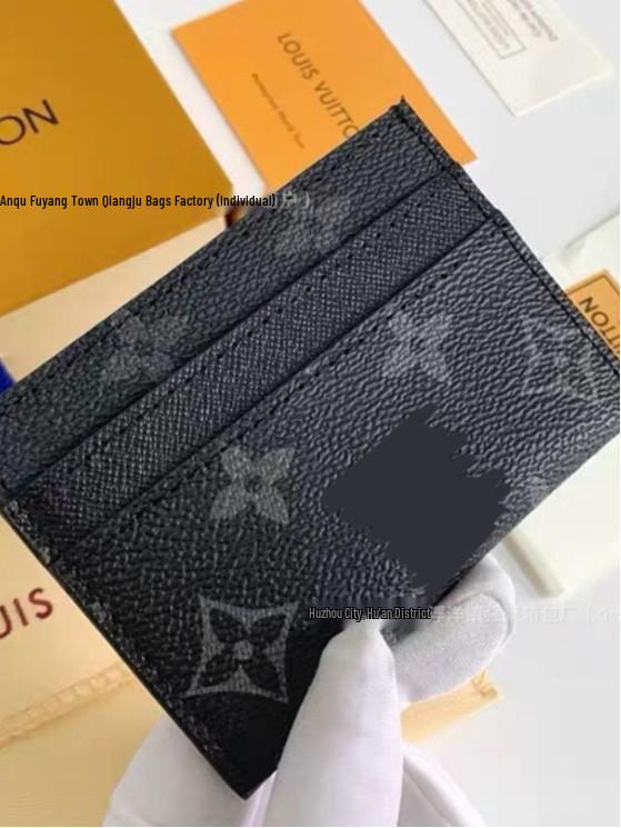 Vintage kostkovaná malá peněženka na více karet s logem