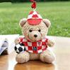 Football Jersey Teddy Bear Plush Keychain - Fan Souvenir Toy