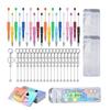 80pcs Customizable Ballpoint Pen Crafting Kit Personalized Pens and Keychain Set Accessories Practical Office Supplies