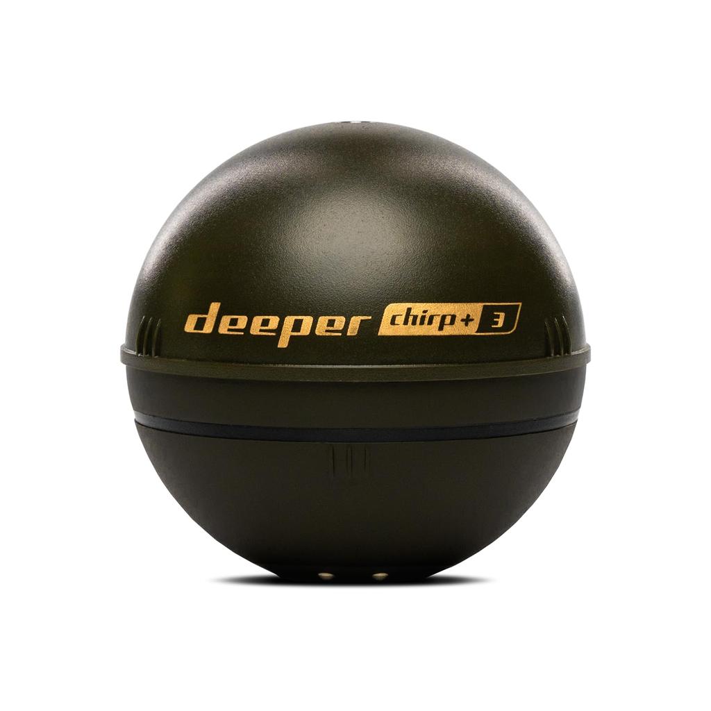 Deeper 3 Wireless Smart Fish Finder with 3D Depth CHIRP Fast Up To 15 Hours of Battery Triple Japanese 2025 Model CHIRP+ Mapping, Built-in GPS,