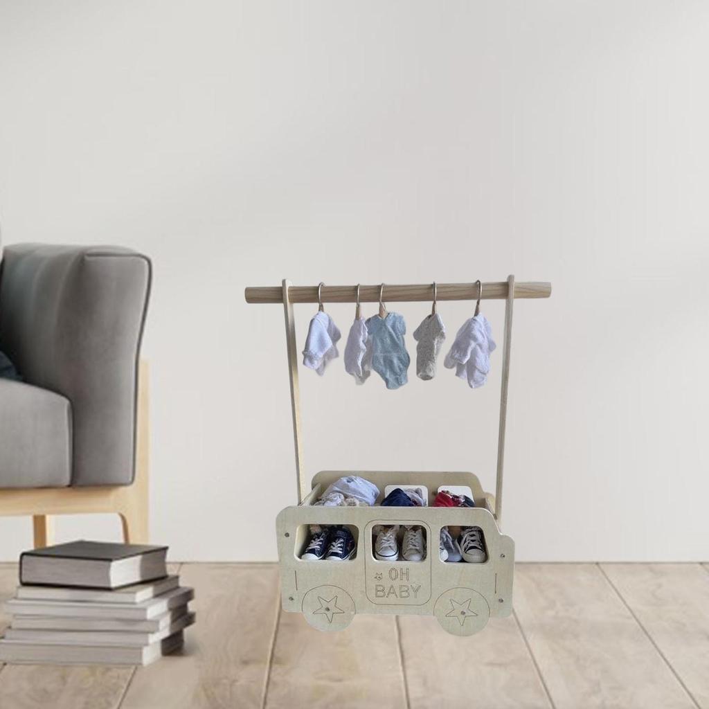 Pet Clothing Rack Pets Toy Storage Basket Stable Multifunctional Freestanding Dog Wardrobe