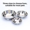 Cute Dog  Feeding Bowls for Small Medium Large Dogs Water Bowls Stainless Steel Small Dog Food Bowl Large Capacity Pet Food Bowl