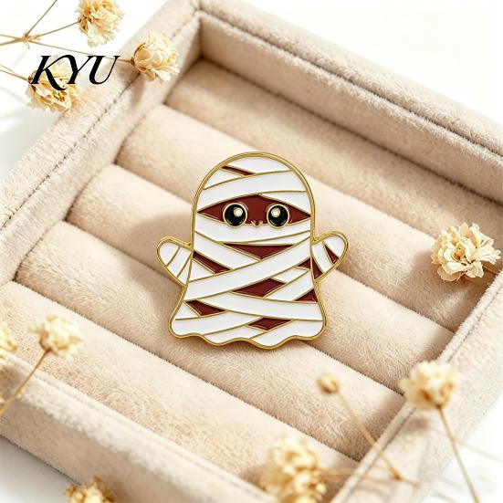 Costume Decorative Pins Halloween Enamel Brooch Pin, Cartoon Ghost Witch Hat Black Cat Backpack Embellishment Pin Spider Badge for Jackets Backpacks