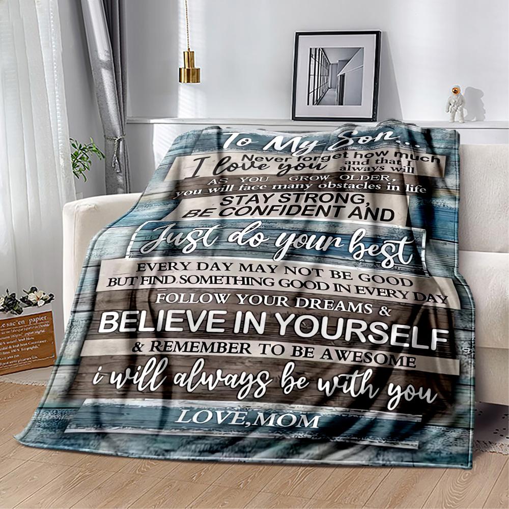 1pc Mom Quotes Blanket Comfortable Soft Lightweight Multi Purpose Blanket for Travel Camping Picnics Sofa Office Bed Living Room Gift for Friends