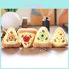 Cute Plush Bread Cheese Keychain With Soft Short Plush For Bag Decoration And Kids Gift