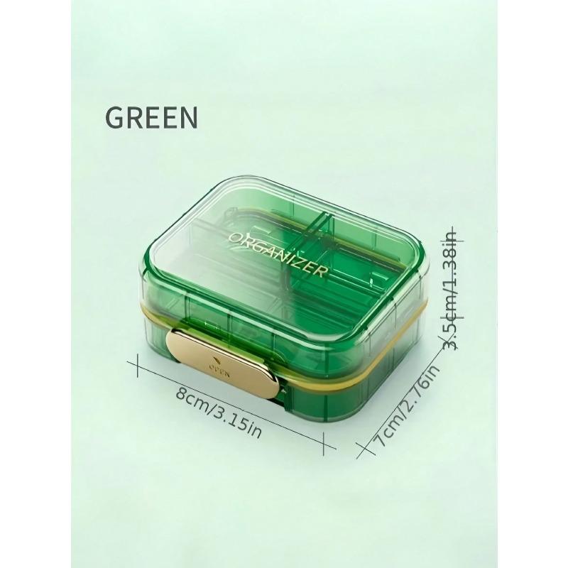 1PC 7 Compartments Portable Lightproof Moisture Proof Travel Pill Organizer Box Small Medicine Storage Case