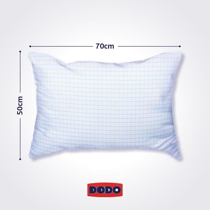 DODO Medium Pillow 50x70 Cm - Anti-bedbug, Anti-mite Protection - 550 Gr - White - Made In France