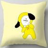 Cartoon Bt21 Cushion Cover Decorative Soft Pillow Case Sofa Car Protector Throw