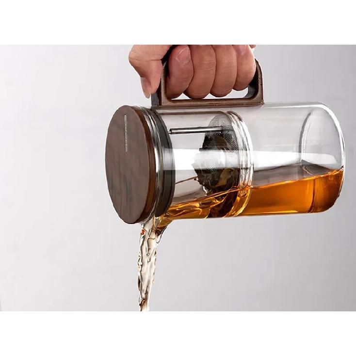 Bonston- elegant cup insulation separation bubble teapot heat-resistant glass teapot simple filter tea cup 500ml