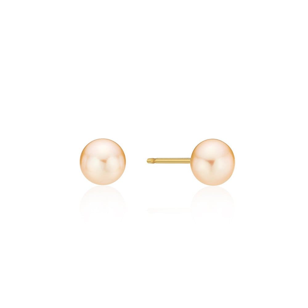H Edition Silver (Y) Pink Freshwater Pearl Earrings 6mm Hl6E53604Y9Xxx