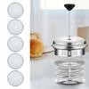 5 Pieces Stainless Steel Coffee Filter Replacement Screens for 600ml French Press Coffee Pot Mesh Filter Accessories