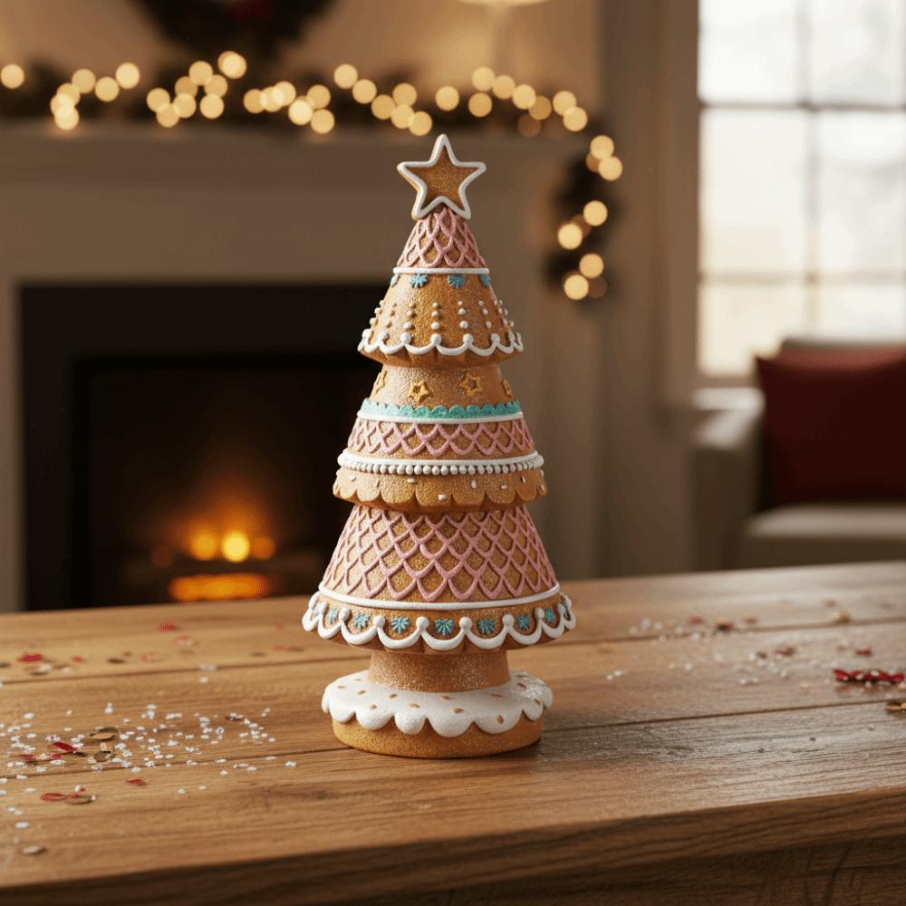 New Resin Gingerbread Christmas Tree Cute Christmas tree Ornaments Christmas Decorations Living Room Atmosphere