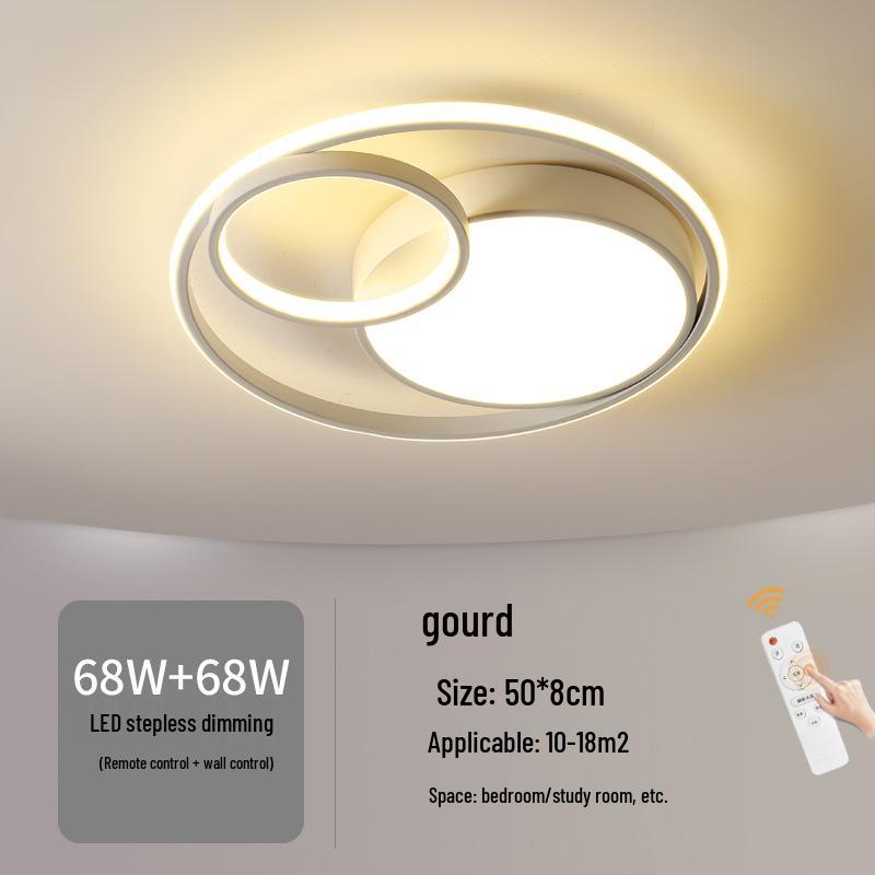 Nordic Modern LED Ceiling Light - Minimalist Black & White Design for Bedroom, Study, or Romantic Settings