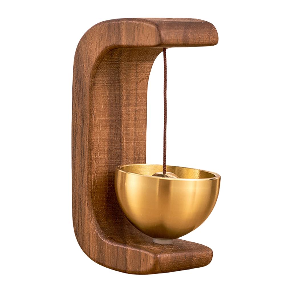 Magnetic Shopkeepers Bell Wood Doorbell Wind Chime for Refrigerator Room Porch Garden and Backyard Indoor Outdoor Decors