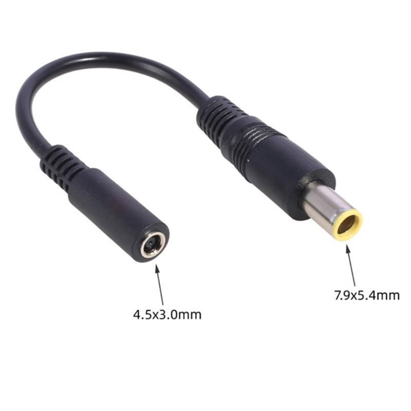 90W DC Converter Cable 4.5x3.0mm Female To 4.5x3.0mm 7.4x5.0mm 5.5x2.5mm 7.9x5.4mm Square Male Plug Converter Cable 18CM