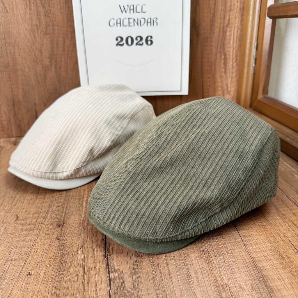 British casual vertical pattern forward hat texture Newsboy beret version modified face short brim cap wholesale