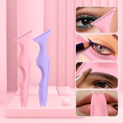 Resusable Silicone Eyeliner Ruler Tool Multi-Functional Auxiliary Makeup Tools