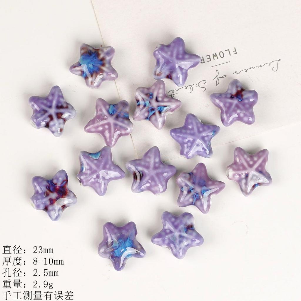 23Mm starfish loose beads ocean series, ceramic necklace bracelet beaded DIY creative handmade material accessories