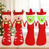 Cartoon Christmas Socks Magnetic Holding Hands Socks Cute Snowman Reindeer New Year Socks Fun Gifts for Girls Teens Birthday Holidays