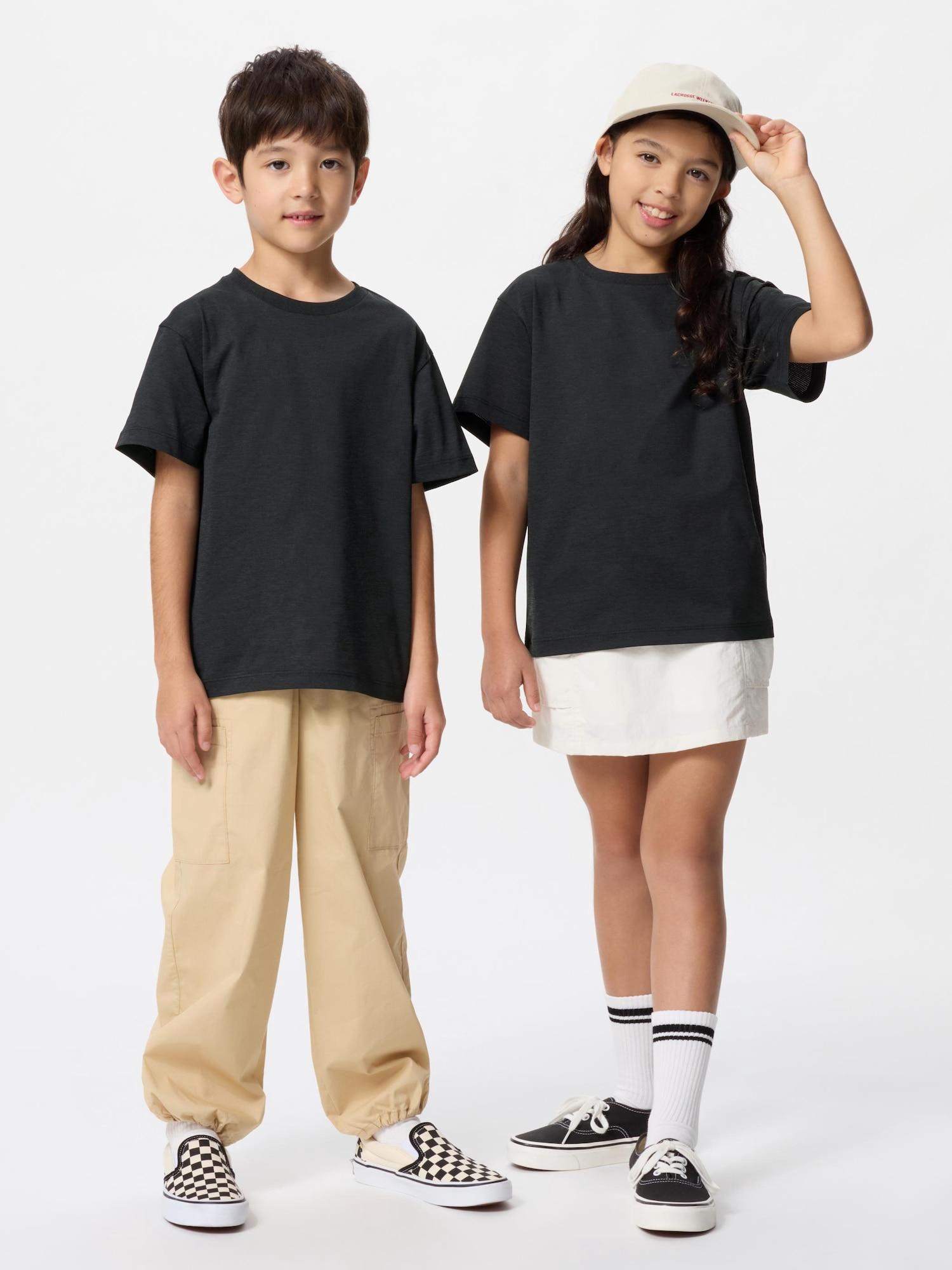 

Uniqlo Футболка детская Ultra StreTch Dry Ex Crew Neck с коротким рукавом, черная 09 BLACK/KIDS 160