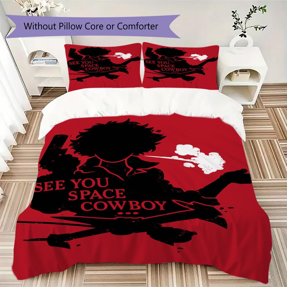 Cowboy Bebop Pattern Bedding,Quilt Set Quilt Cover Pillowcase Home Birthday Gift (1*duvet cover+2*pillowcase,without core)SSJT0917313