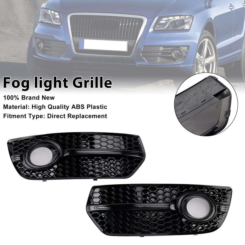 2PCS Front Bumper Grill Fog Light Lamp Covers 8R0807681A 8R0807682A Fit Q5 2009-2012