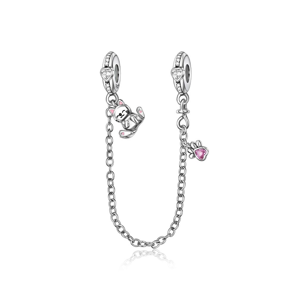 New Copper Pink Family Charm Rabbit Butterfly Heart Earring Bead Pendant Fit Original Bracelet Necklace Diy Jewelry