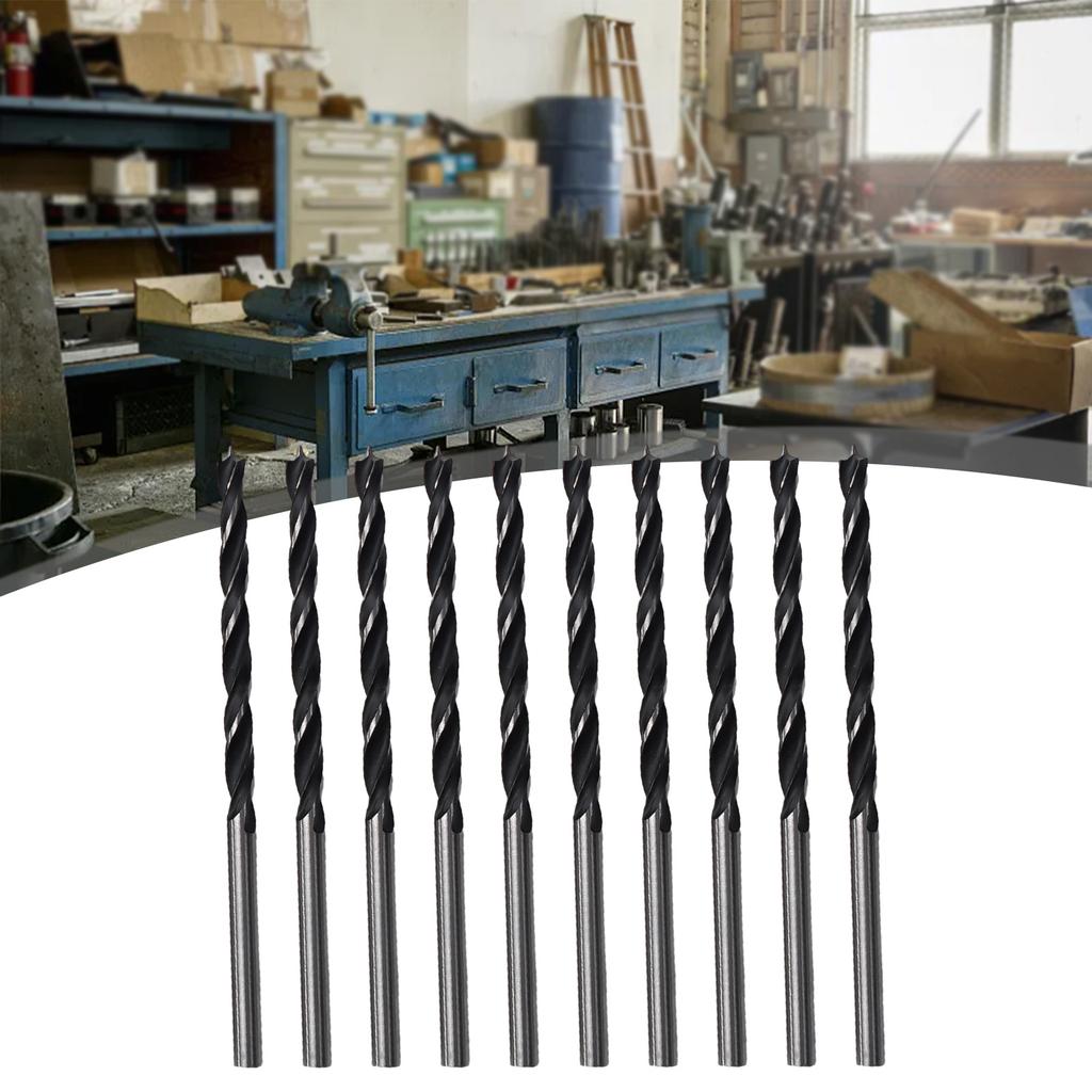 10 Pcs 3mm Diameter Woodworking Drill Bit Wood Drills With Center Point Pack Center Point Pack Spiral Twists Drill Bit Tools