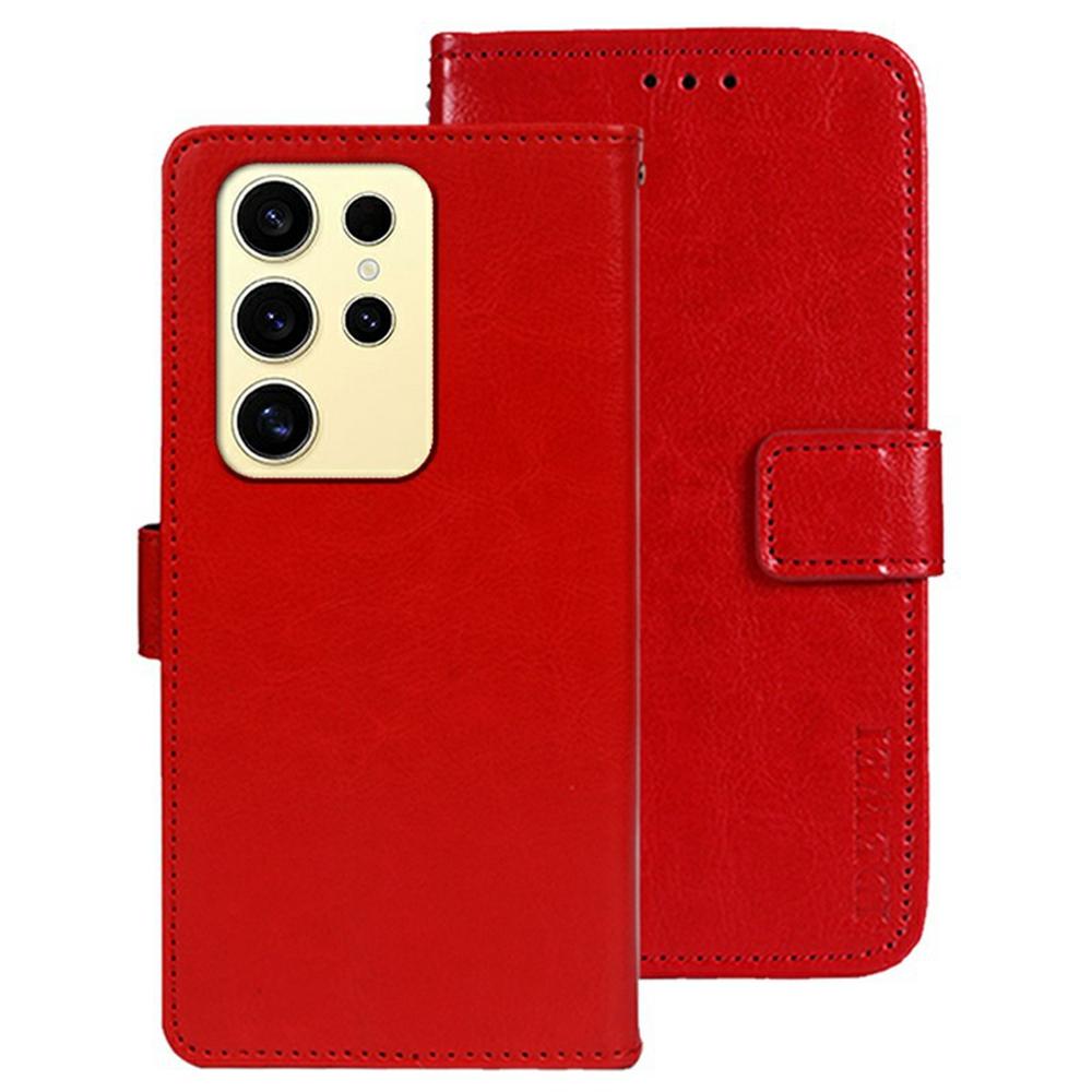 

IDEWEI For Samsung Galaxy S26 Ultra Stand Case Crazy Horse Texture Leather Phone Cover