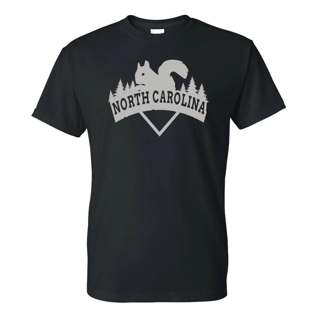 North Carolina Squirrel Arch - Hometown State Pride T Shirt - Black