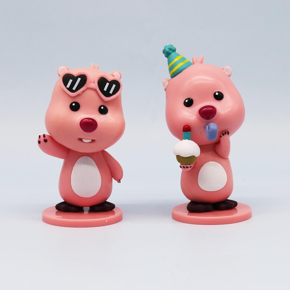 Pvc Loopy Figures Toy Models Action Figurines Display Statues 6pcs Collect