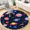 1PC Space Disco Office Round Area Rug, Mat Suitable For Office, Under Office Chairs Bedroom Living Room Home Decor, Room Deco