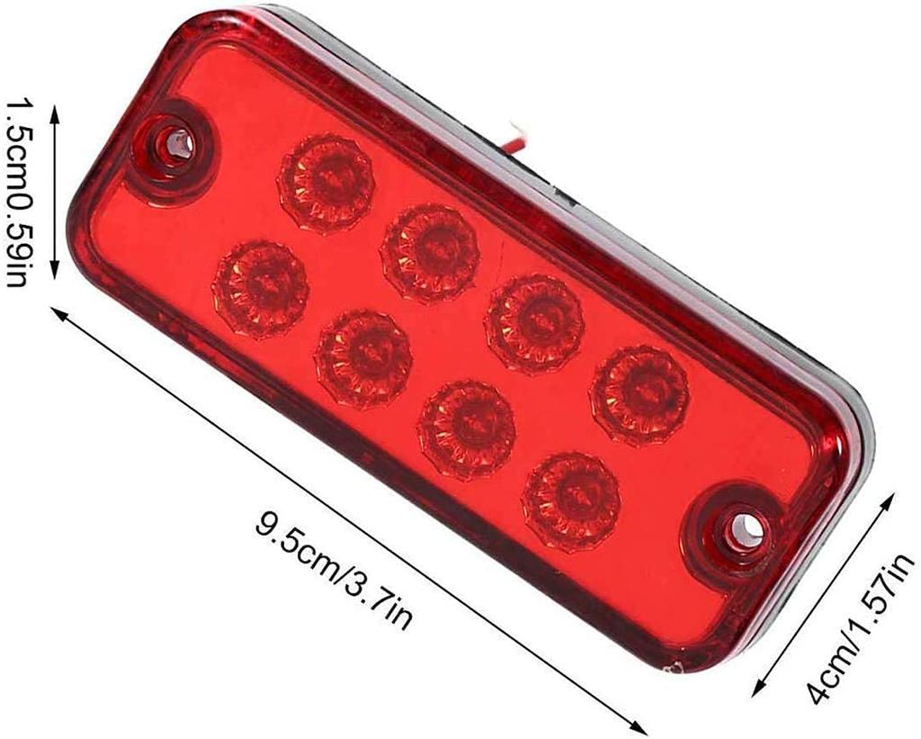 HULA Side Marker Light,6pcs 24V 8 LED Truck Side Marker Indicator Car Side Indicator Light for Truck Trailer (Red)