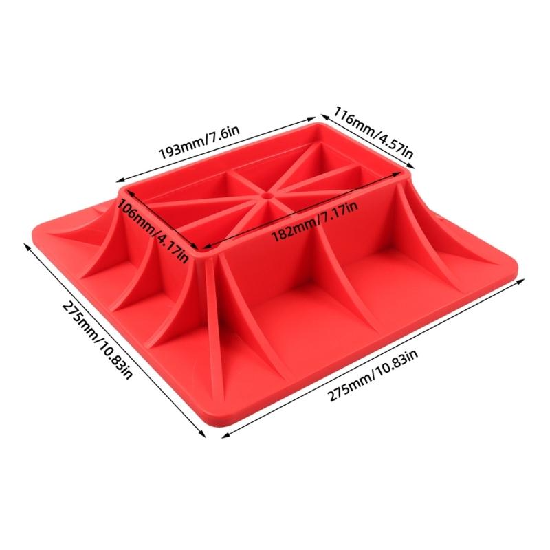 Conjunto de Base de Suporte de Macaco de Plástico Espesso Com Design de Reforço Para Levantamento Estável Resgates Off Road