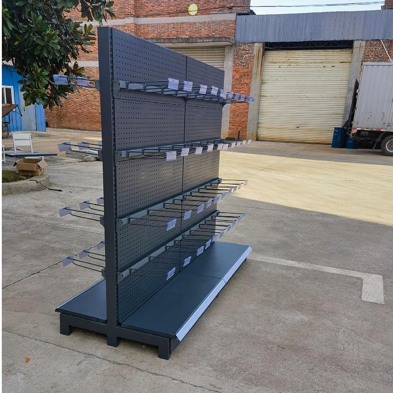 Double-Sided Multi-Layer Display Shelf for Snack Shops