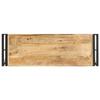 Table Console - VIDAXL - 90x30x75 cm - Bois de Manguier Brut - Fer Enduit de Poudre - Style Classique