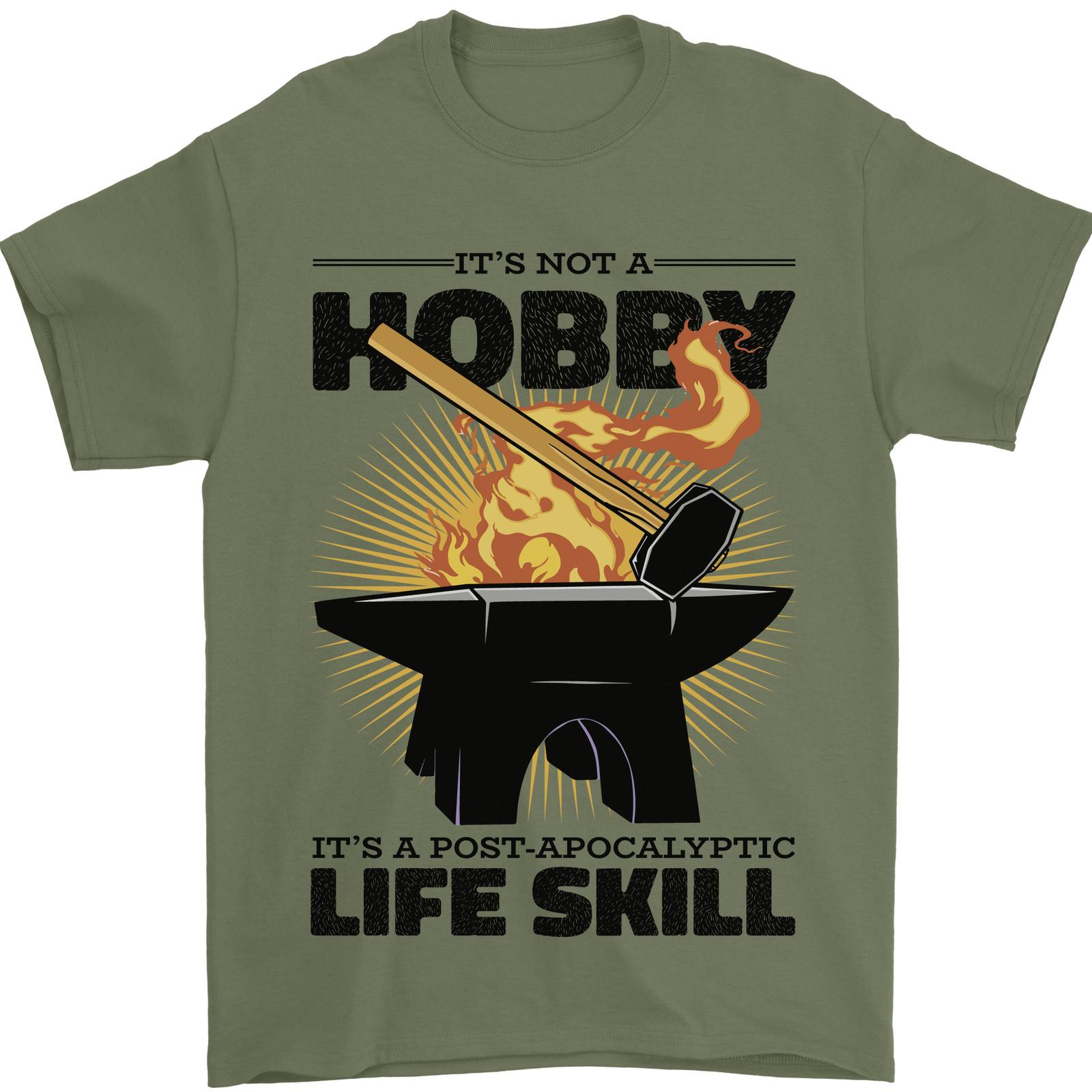 Blacksmith Life Post Apocalyptic Skill Mens T-Shirt 100% Cotton S разноцветный