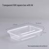 ZISIZ Rectangular Disposable Food Container with Lid