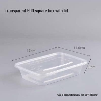 ZISIZ Rectangular Disposable Food Container with Lid