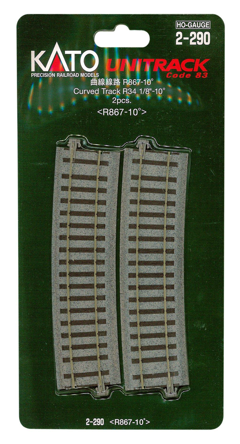 

KATO HO gauge curved track 2 pieces Railway model supplies R867-10° 2-290