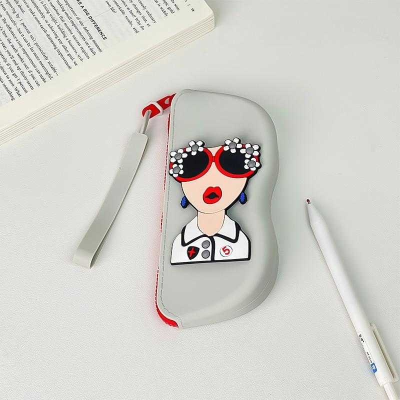 Portable Dust-proof Soft Silicone Glasses Bag, Sunglasses Storage Bag, Can Be Hung To Prevent Loss of Glasses Case,Perfect Gift