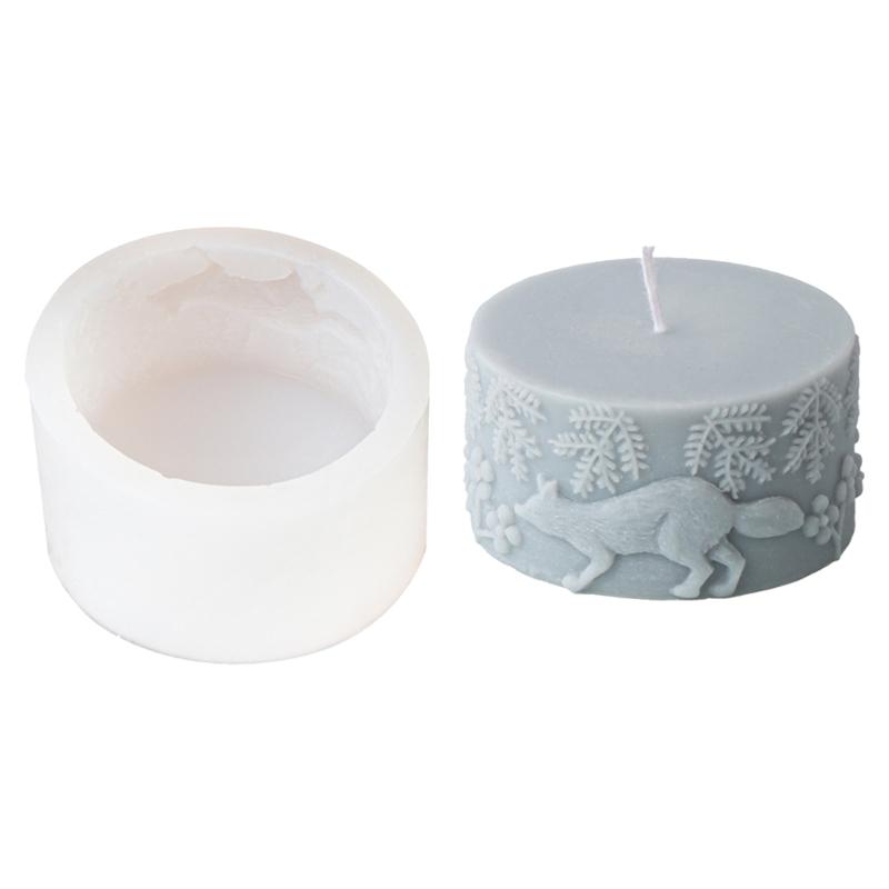 Elegant Pattern Cylinder Silicone Mold Candle Molds Silicone Soap Moulds Hand-Making Supplies for Hand-Making Candle