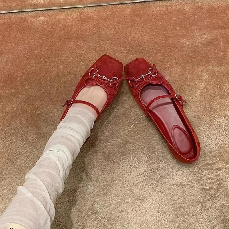 Women Pumps Square Heels New Fashionable French Style Girl Bow Versatile Pig Nose Princess Single Shoes Woman Shoe Brown