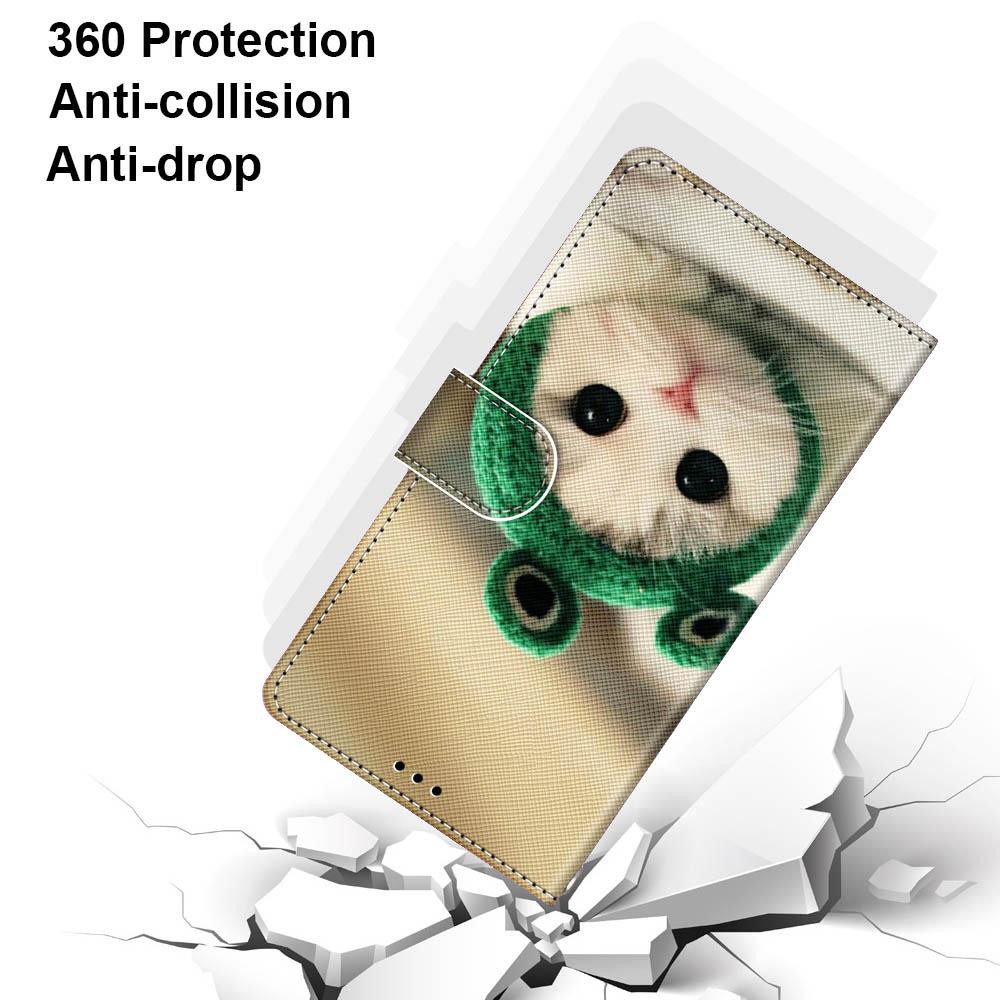 Luxury Painted Leather Case Wallet Book Style Protective Cover for iPhone 16 15 14 13 12 11 Pro MAX 16Pro 15Pro 14Pro 16Plus 15Plus 12mini SE4 (2025)