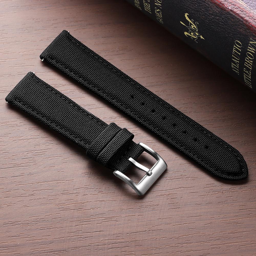 20mm 22mm Waterproof Sailcloth Watch Strap Two-Sided Nylon Watchband Quick Release Band Sport Belt for Casio for Seiko for Men